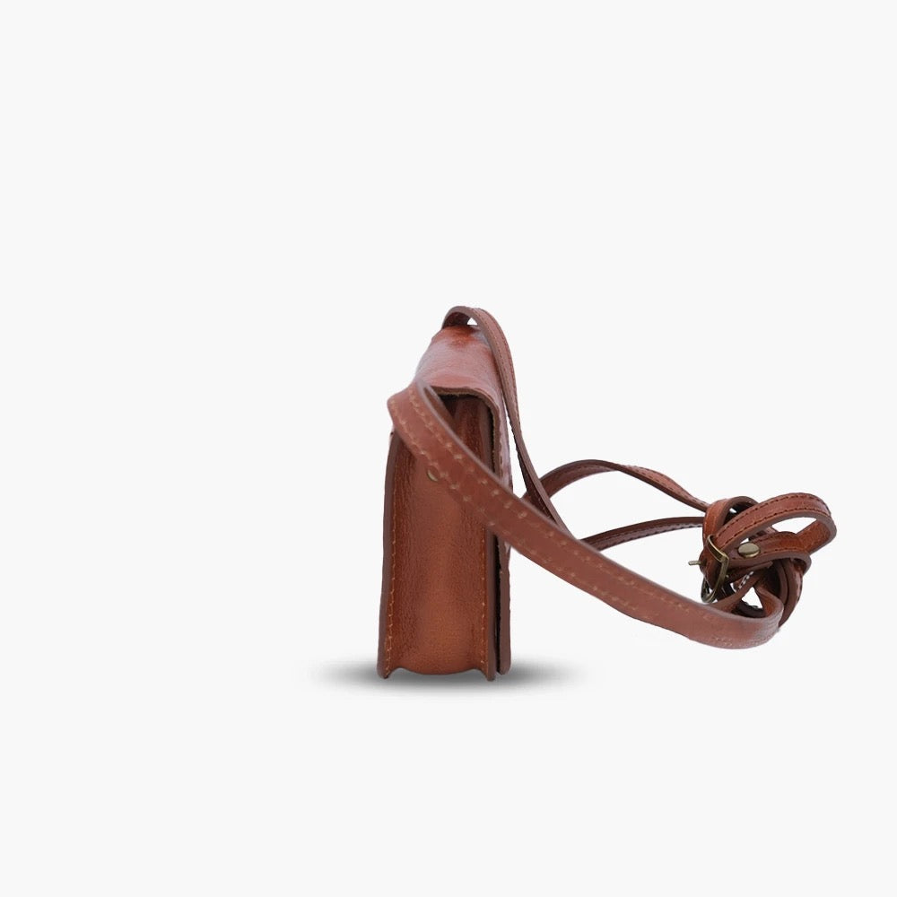 Messenger Bag In Genuine Leather Made In Italy