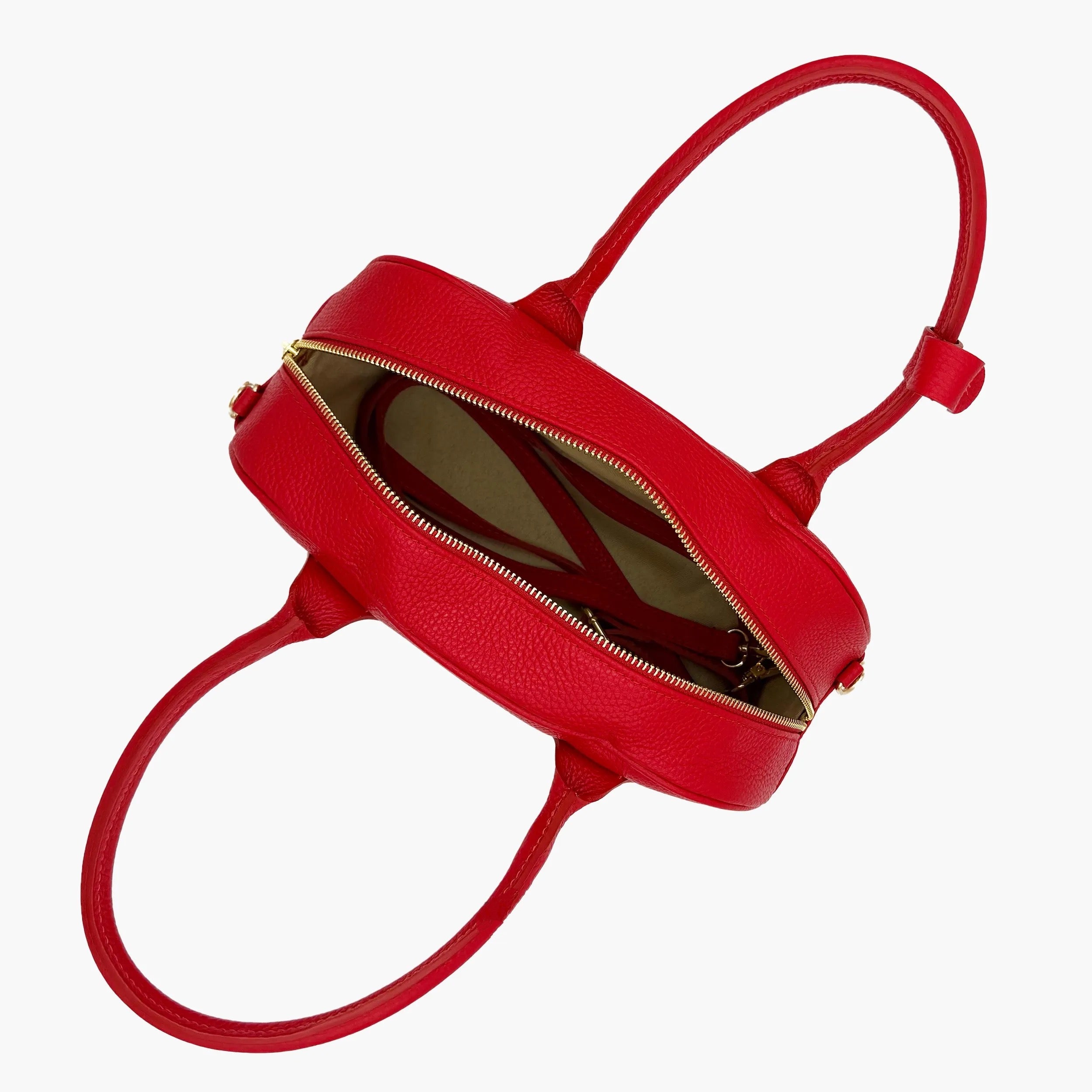 Shoulder Bag In Genuine Leather Made In Italy