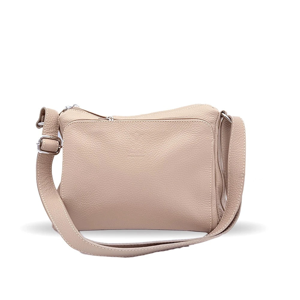 Shoulder Bag In Genuine Leather Made In Italy