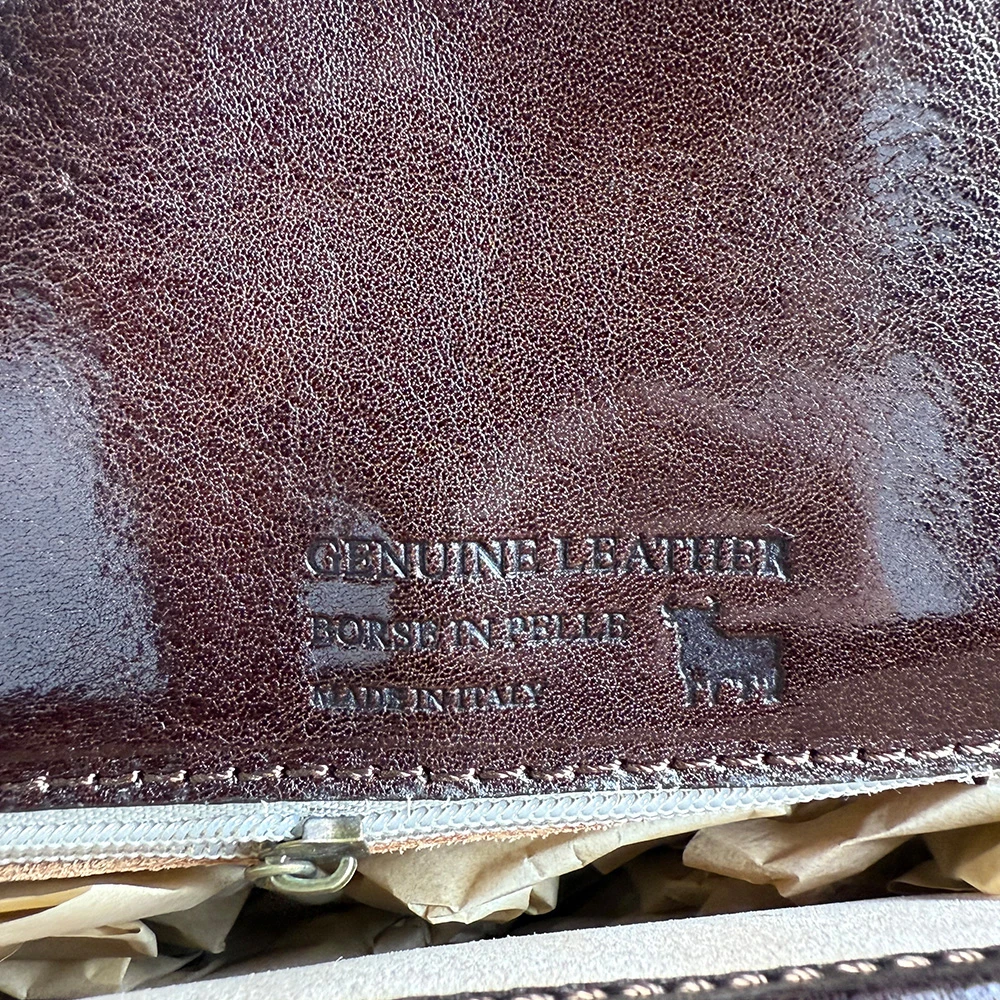Messenger Bag In Genuine Leather Made In Italy
