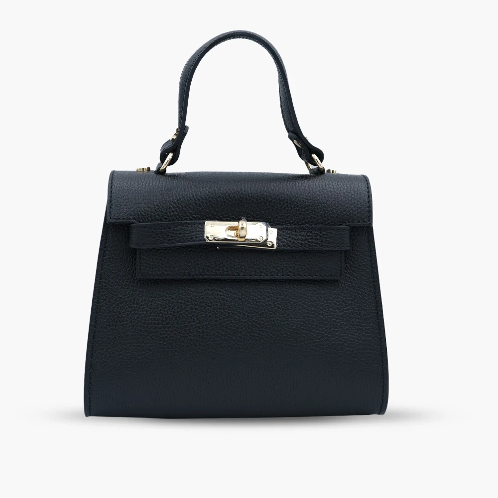 Handbag In Genuine Leather Made In Italy