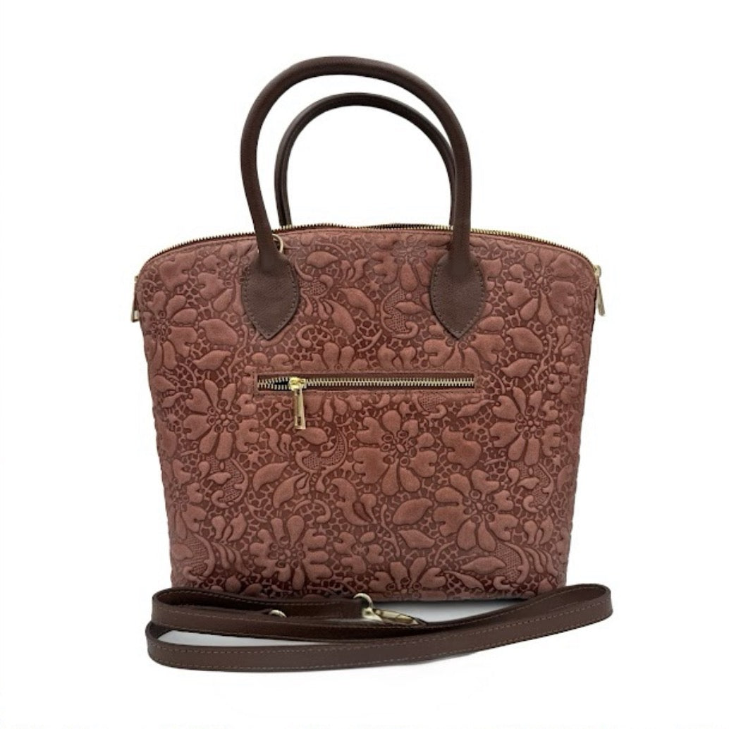 Handbag In Genuine Leather Made In Italy