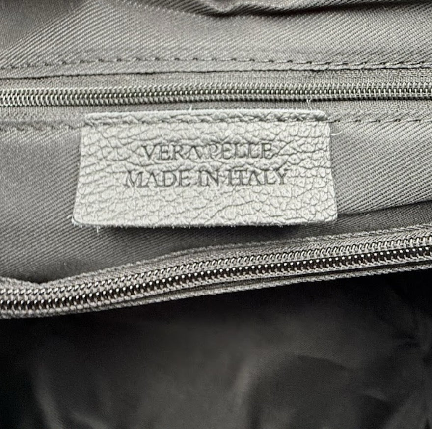 Handbag In Genuine Leather Made In Italy