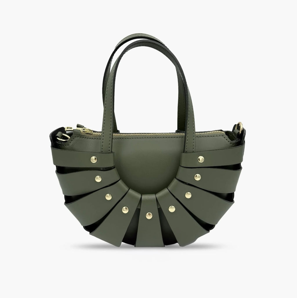 Handbag In Genuine Leather Made In Italy