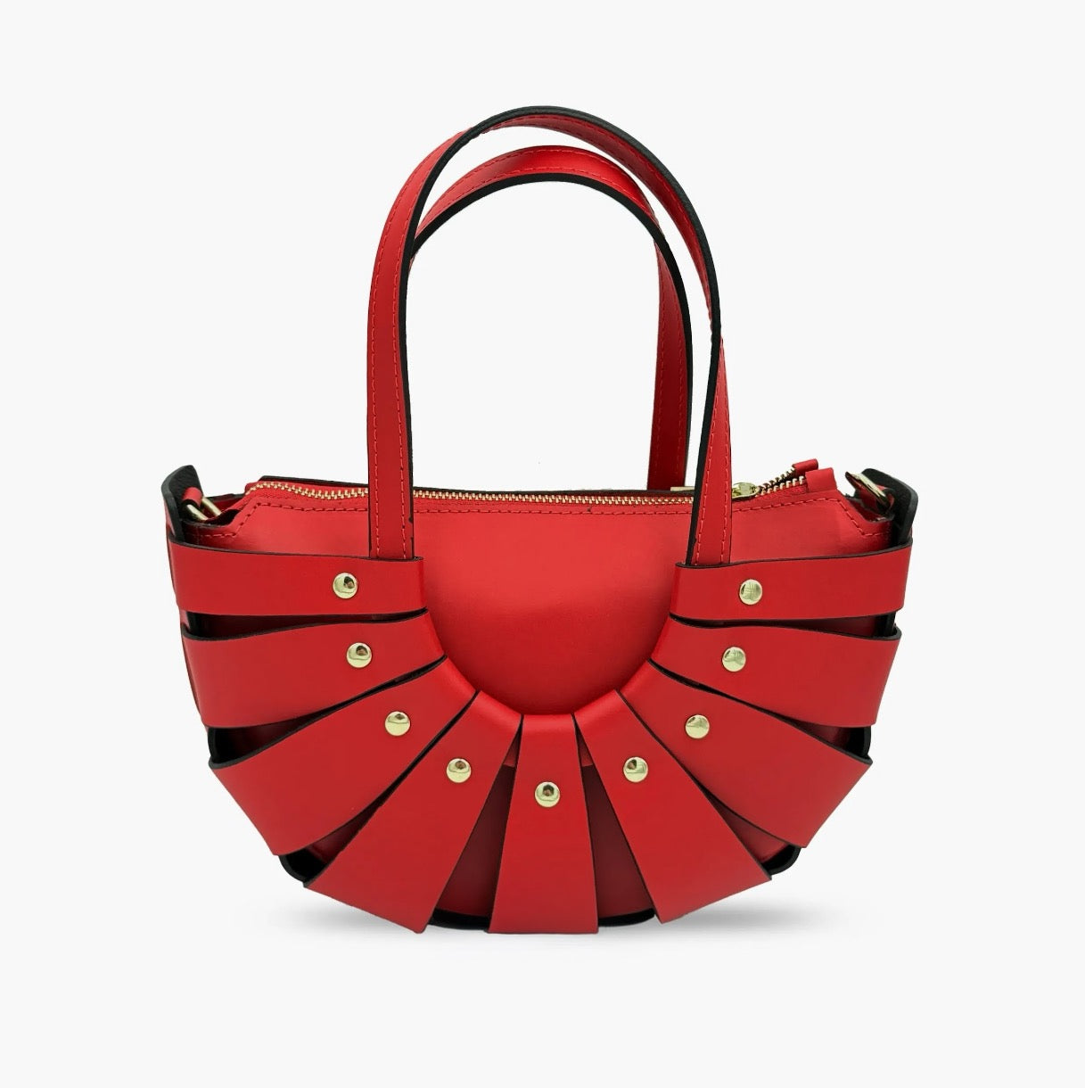Handbag In Genuine Leather Made In Italy