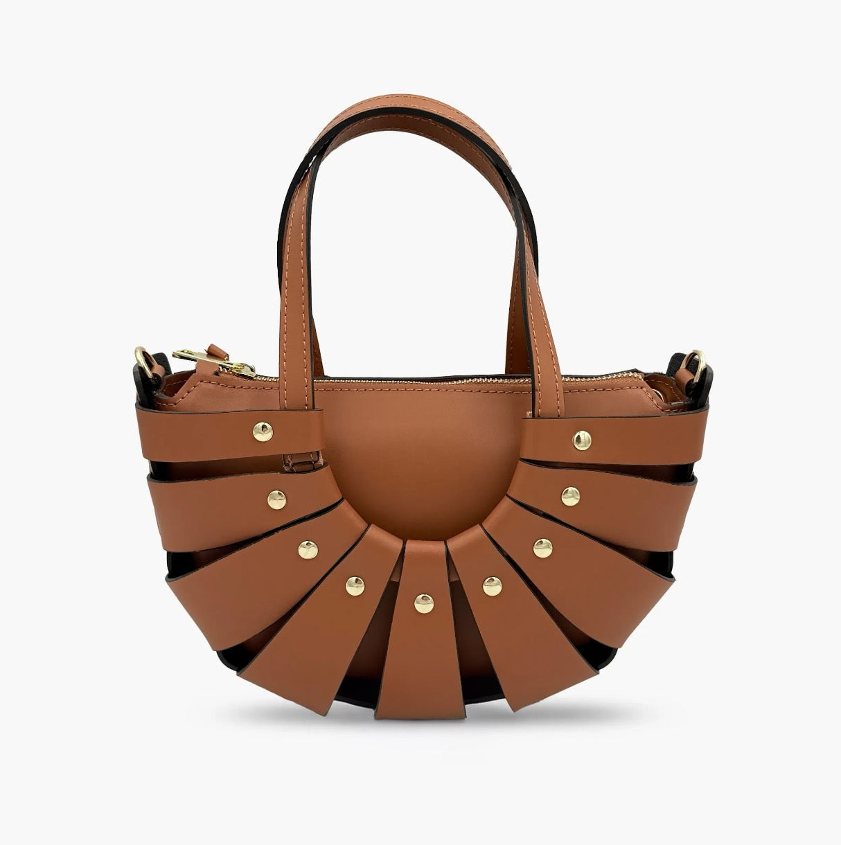 Handbag In Genuine Leather Made In Italy