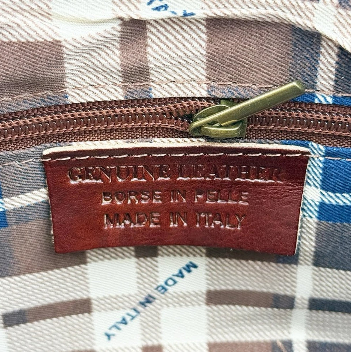 Genuine Leather Shoulder Bag Made In Italy