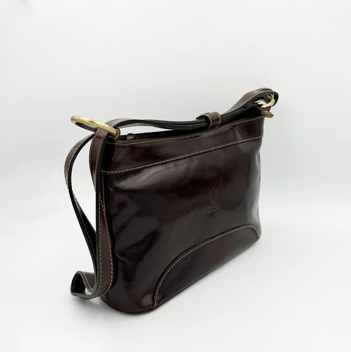 Messenger Bag In Genuine Leather Made In Italy