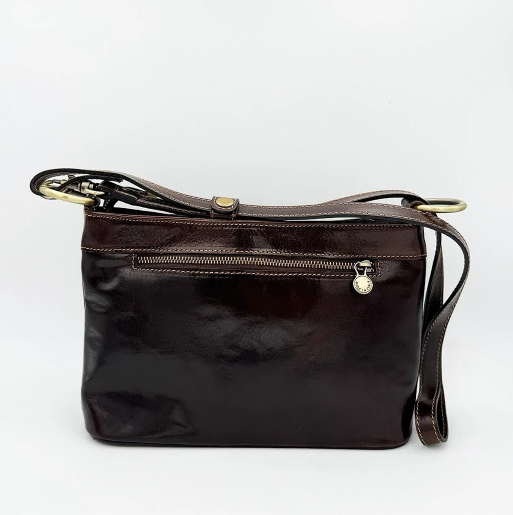 Messenger Bag In Genuine Leather Made In Italy