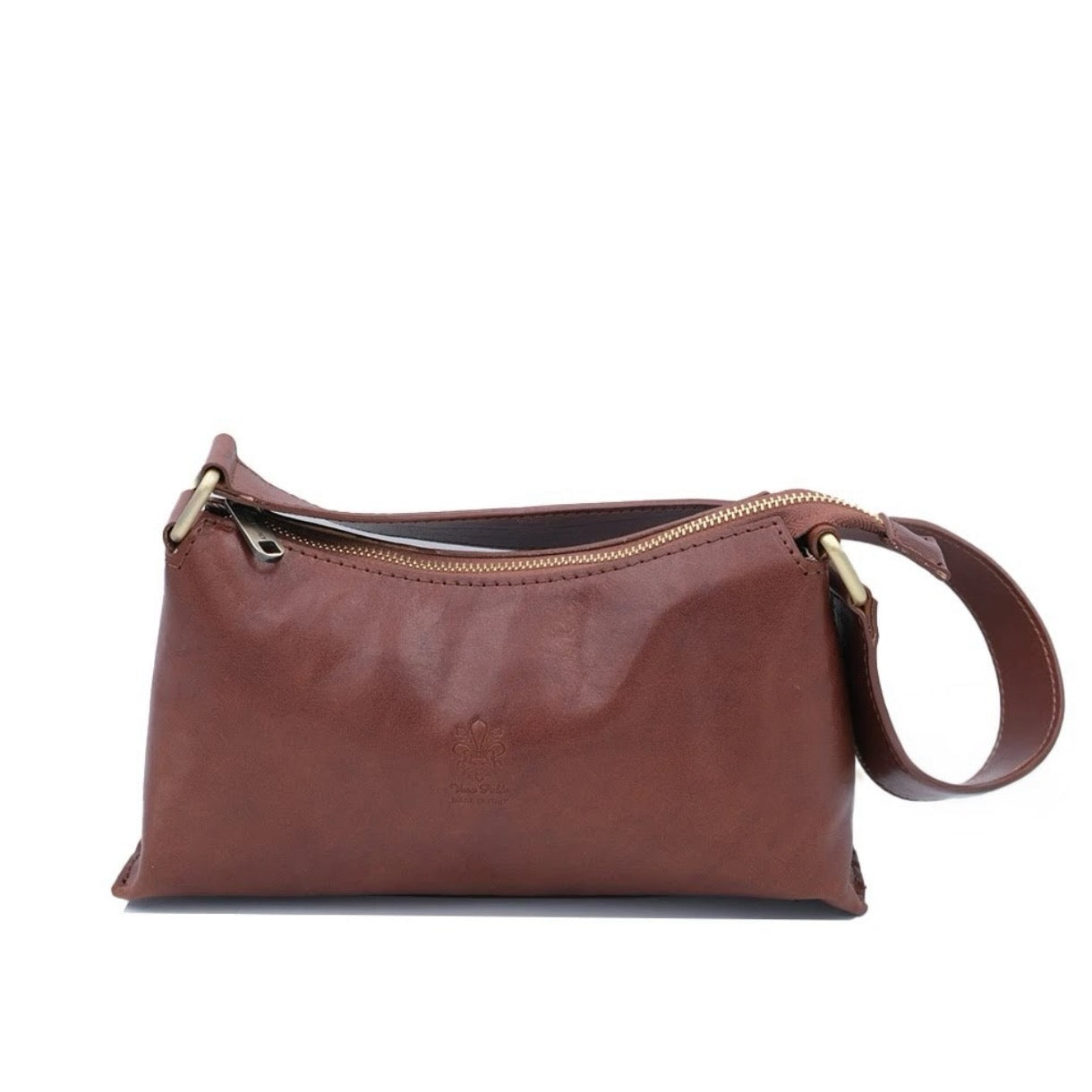 Shoulder Bag In Genuine Leather Made In Italy