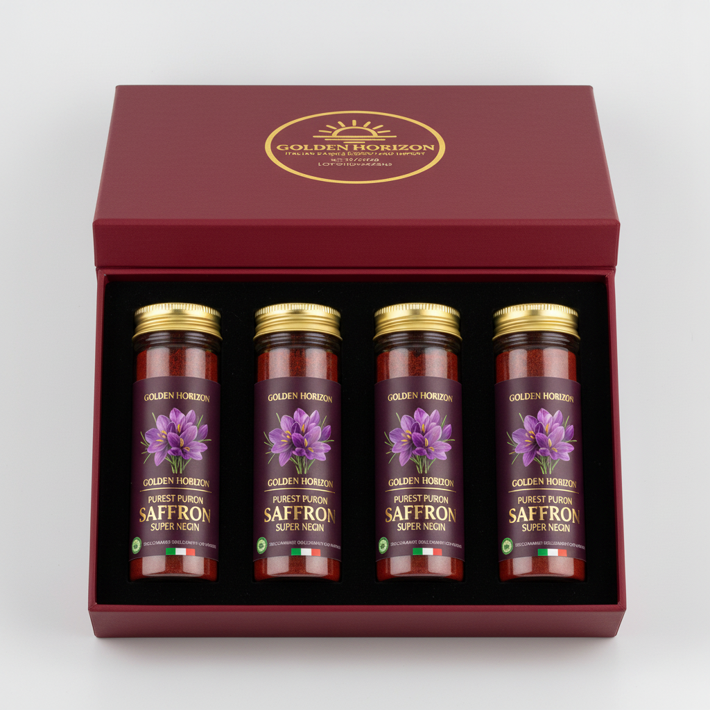 Golden Horizon 6-Jar Glass Gift Box